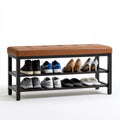 Ławka na buty ze schowkiem, o nowoczesnej formie, kolor: szary
